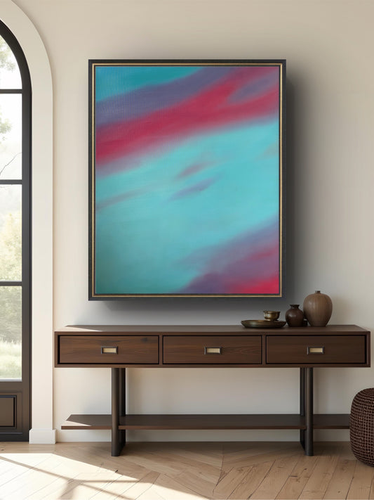 Fusion of Turquoise Air and Fuchsia Movement